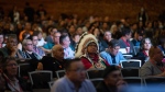 Delegates listen during the opening day of the Assembly of First Nations annual general meeting, in Vancouver, on Tuesday, July 5, 2022. THE CANADIAN PRESS/Darryl Dyck