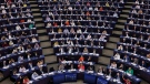 European lawmakers vote on the European Commission's plan on energies at the European Parliament, Wednesday, July 6, 2022 in Strasbourg, eastern France. (AP Photo/Jean-Francois Badias)