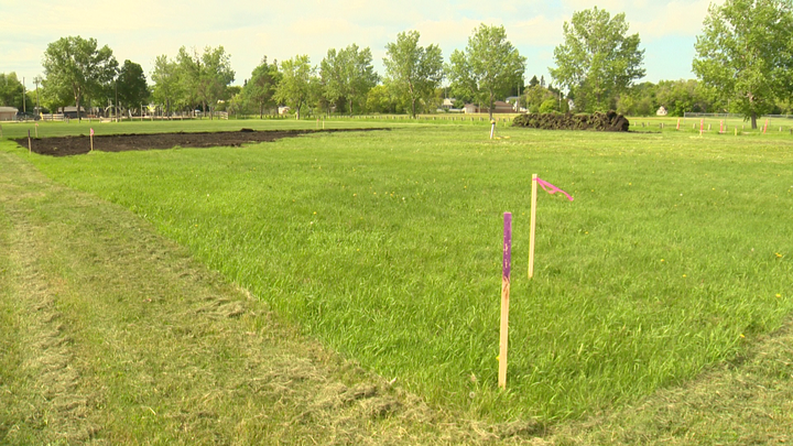 The city broke ground on a new pickleball court on Wednesday, July 6.