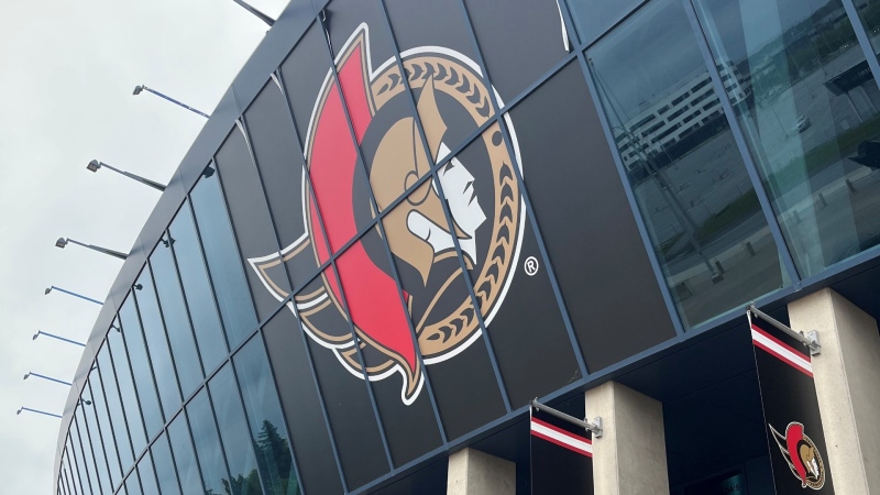 The Ottawa Senators logo on the Canadian Tire Centre is seen in this undated image. (CTV News Ottawa)