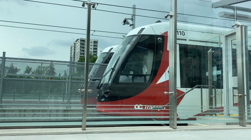 Alstom vehicles run on the light rail transit system in Ottawa. Wednesday, the train manufacturer says there are still maintenance concerns. (Leah Larocque/CTV News Ottawa)
