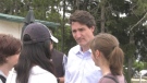 Prime Minister Justin Trudeau visits Barrie Hill Farms in Barrie, Ont., on Wed., July 6, 2022 (CTV NEWS/Christian D'Avino)