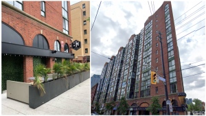 A photo of Hyde Social at 803 King Street is seen on the right (supplied by Sabrina Sabrina Mancini) alongside a Google Street view screenshot of the building.