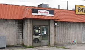 Bavarian Meat Products in North Bay has been closed since fall of 2021. While the business has closed, flies are thriving and the odour of rotten meat gets worse. (Photo from video)