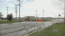 Saskatoon roadway under repair