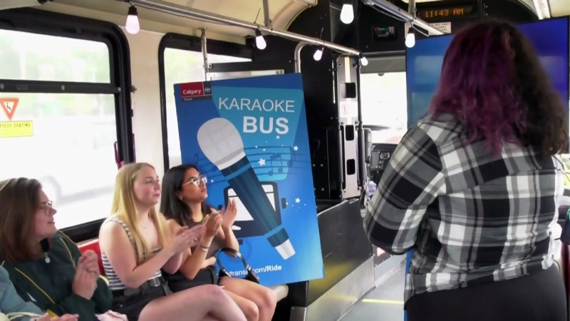  Calgary Transit launches karaoke bus 