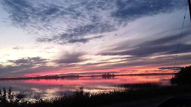 Evening photo at Cross lake Manitoba. Photo by Dayna Frogg.  