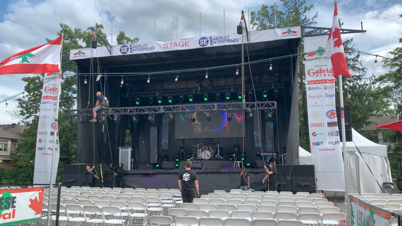 After two years off because of COVID-19, the Ottawa Lebanese Festival is back this weekend. (Shaun Vardon/CTV News Ottawa)