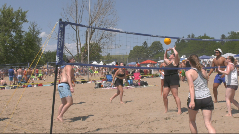 More than 500 teams took part in the HOPE Volleyball Summerfest at Mooney's Bay on Saturday. (Natalie van Rooy/CTV News Ottawa)