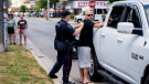 A man was arrested and charged with criminal offences after what London Police call a “large physical disturbance” during the Wortley Pride Festival on July 16, 2022. (Source: Jason Plant) 