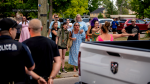 Attendees of Wortley Pride Festival get into a heated argument with a couple who stopped their pickup, got out and engaged with those in attendance. It led to a man being arrested and charged with criminal offences. (Source: Jason Plant) 