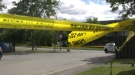 Ottawa police guard a crime scene. (Jackie Perez/CTV News Ottawa) 