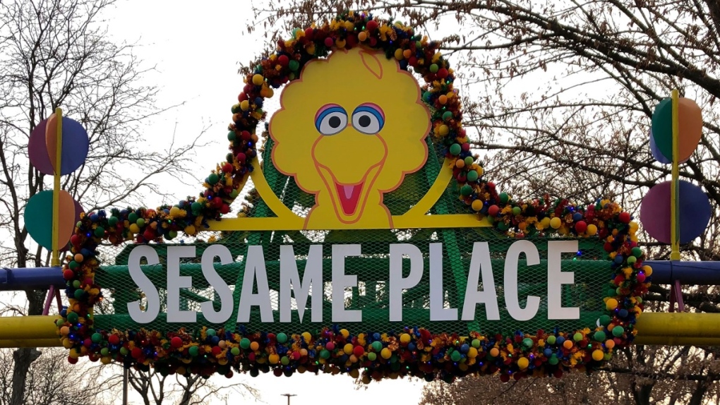 'Sesame Place' theme park sign
