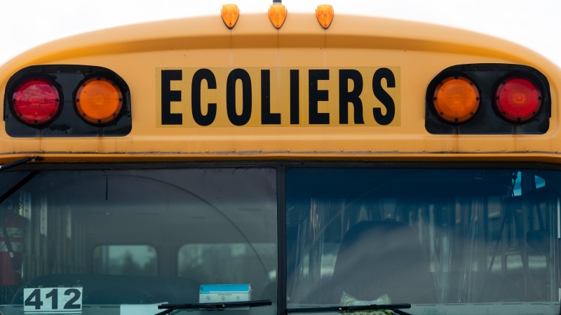 A Quebec school bus sits in a parking lot on August 10, 2020 in Gatineau, Que. -- FILE PHOTO (THE CANADIAN PRESS/Adrian Wyld)