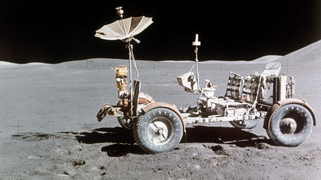 Lunar rover on the moon in 1971