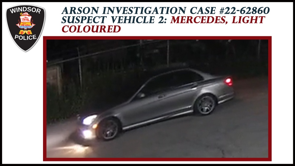 Arson suspect vehicle - Windsor - July 2022