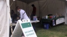 Monkey Pox vaccination clinic at Victoria Park on Saturday July 23, 2022 (Brent Lale/CTV London)
