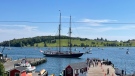 The Bluenose II is seen in its home port of Lunenburg, N.S., on July 22, 2022. (Andrea Jerrett/CTV Atlantic)