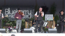 Musicians on stage at the Blueberry Bluegrass Festival in Stony Plain on Saturday July 30, 0222. (CTV News Edmonton)