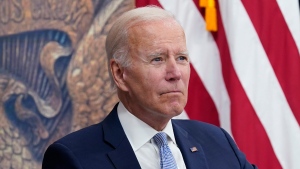 FILE - U.S. President Joe Biden listens during a meeting with CEOs in the South Court Auditorium on the White House complex in Washington, Thursday, July 28, 2022. (AP Photo/Susan Walsh, File)