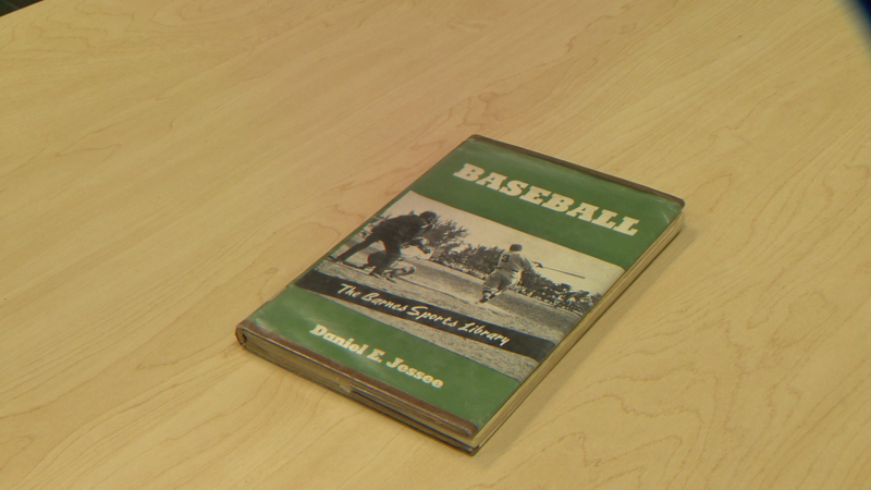 “Baseball” by Daniel E. Jessee, last checked out in June 1974, was recently returned to the St. James-Assiniboia library branch (CTV News Photo James Rinn)