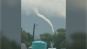 Environment and Climate Change Canada says a tornado touched down for around five minutes just east of Teulon, Man. Tuesday evening. Aug. 2, 2022. (Source: Cindy Doroschuk)