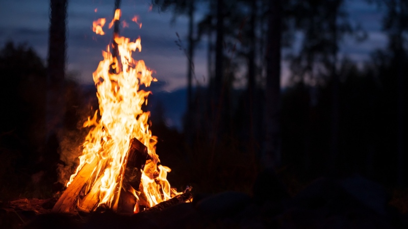 A campfire is seen in this stock image. (Shutterstock)