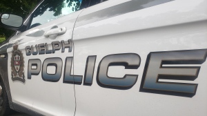 A Guelph police cruiser is pictured on a street on Aug. 3, 2022. (Daniel Caudle/CTV News Kitchener)