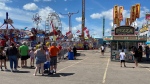 The midway at the Queen City Exhibition 2022 is seen in this undated image. (Allison Bamford / CTV News) 