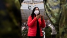 Defence Minister Anita Anand at Canadian Forces Base Trenton, in Trenton, Ont., on April 14, 2022. (Christopher Katsarov / THE CANADIAN PRESS)