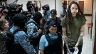 Brittney Griner prior to a hearing in Khimki just outside Moscow, Russia, on Aug. 2, 2022. (Alexander Zemlianichenko / AP)