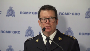 Supt. Scott McMurchy with the Manitoba RCMP announces the creation of the Strategic Enforcement Response Team (SERT) to deal with violent crime in rural Manitoba. (CTV News Winnipeg Photo)