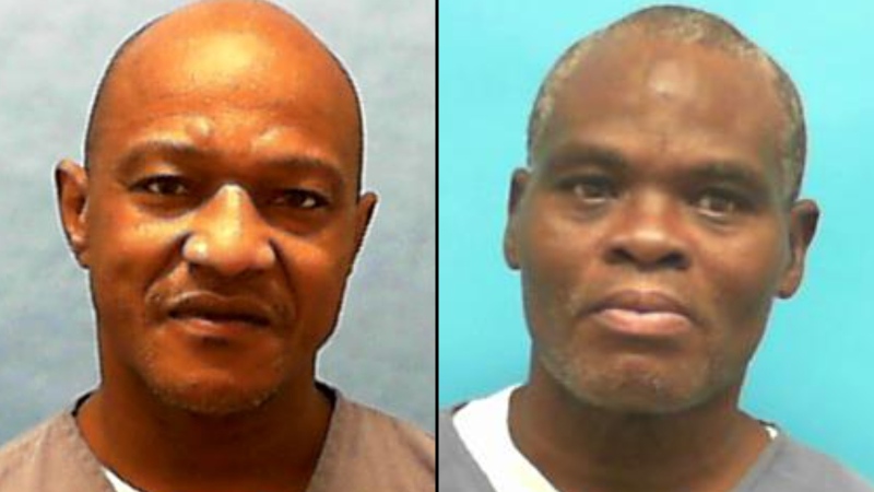 Amos Robinson, left, and Abron Scott were both indicted in a1983 Tampa murder that sent wrong man to prison for over three decades. Both are serving life sentences. (Florida Department of Corrections/CNN)