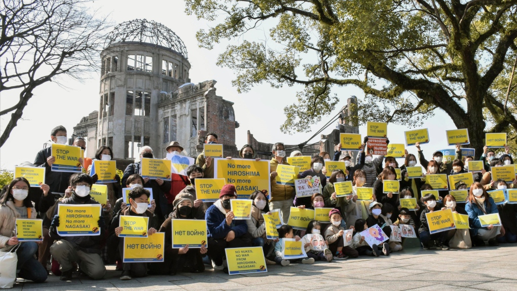 Hiroshima nuke protest 