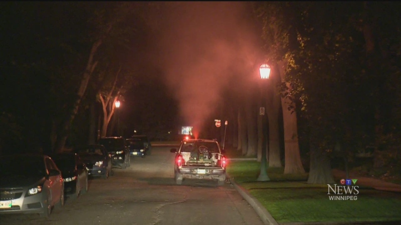 The City said it will begin fogging at 9:30 p.m. Sunday, weather permitting.