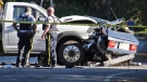 Two people died in after a multi-vehicle collision in Langley on Aug. 6, 2022.