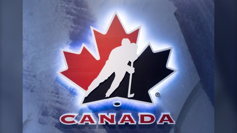The Hockey Canada logo is seen at an event in Toronto, Nov. 1, 2017. THE CANADIAN PRESS/Frank Gunn
