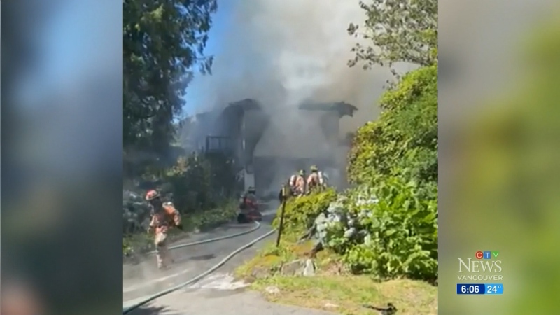 West Vancouver fire engulfs home 
