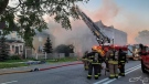 The fire took place on Aug. 7, 2022 on Sherbrook. (Source: Daniel Timmerman/CTV News)