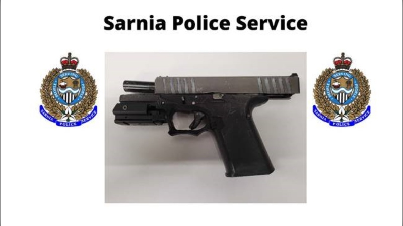 Ghost gun seized by Sarnia police on Aug. 5, 2022. (Source: Sarnia, Ont. Police) 