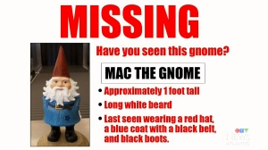 Team N.B.'s missing gnome