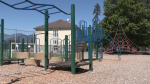 The playground at Chilliwack's Central Elementary school on Aug. 8, 2022, three days after a mystery irritant caused children's eyes and skin to burn. 