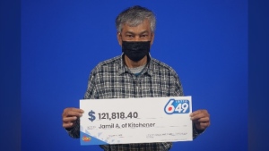 Jamil Ahmed from Kitchener claimed a six-figure LOTTO 6/49 prize. (OLG)