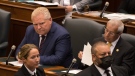 Ontario Premier Doug Ford looks on ahead of the ballot voting for the position of Speaker of the Ontario Legislative Assembly at Queen's Park, in Toronto on Monday, August 8, 2022. THE CANADIAN PRESS/Tijana Martin