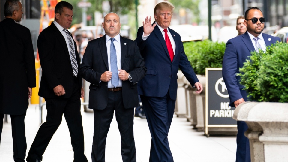 Donald Trump departs Trump Tower in New York