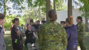 Cadets train in Guelph ahead of an overnight skills exercise. (Spencer Turcotte/CTV News0