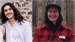 John-Christopher Arrizza, 22, (left) and 26-year-old Ethan Enns-Goneau (right) are shown in photos obtained by CTV News. 
