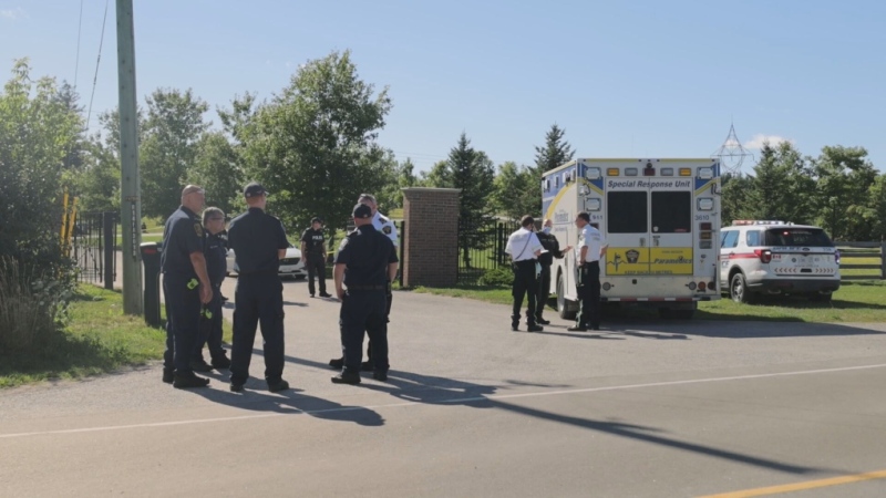 Emergency crews are on the scene of a shooting at Toronto Muslim Cemetery in Richmond Hill.