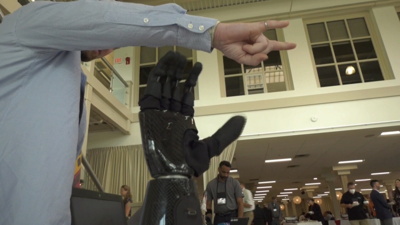 Robotic limbs on display at conference