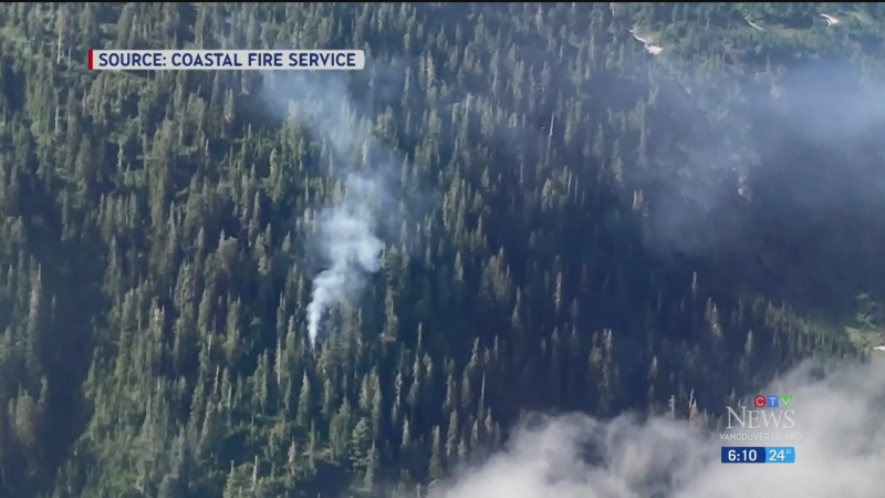 Lightning strikes have caused at least 10 new wildfires on Vancouver Island, prompting fresh concerns for the fire season.